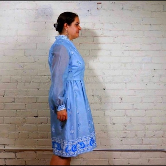 Alfred Shaheen Hawaiian Dress Paisley Shirtwaist - Picture 3 of 5